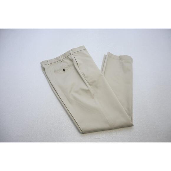 Brooks Brothers Clark Advantage Chino Khaki Pants Beige Mens 36 x 34 - Picture 1 of 10
